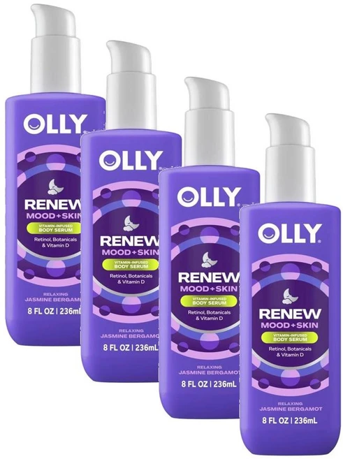 올리 리뉴 무드 스킨 레티놀 보태니컬 비타민D 함유 바디세럼 OLLY Renew Mood+skin Bodywash, 4개, 236ml - 쿠팡