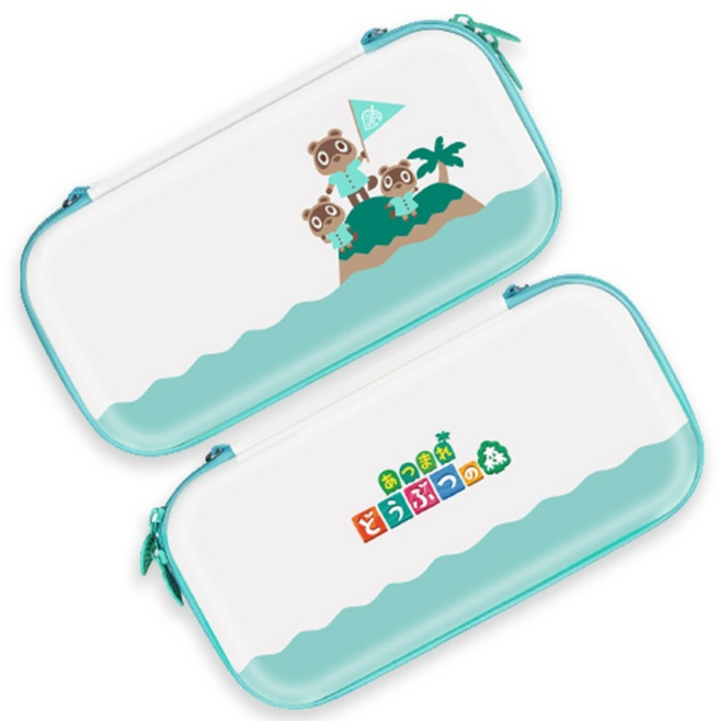 닌텐도 스위치 oled 라이트 동물의 숲 케이스 너구리섬 파우치 가방, 1개, 스위치/oled용