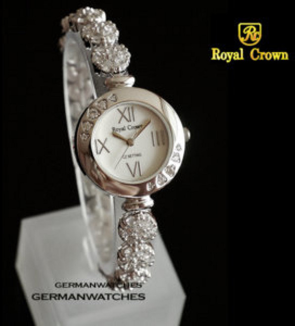저먼 ELEGANTES 로얄크라운 여성 정장 큐빅 팔찌시계