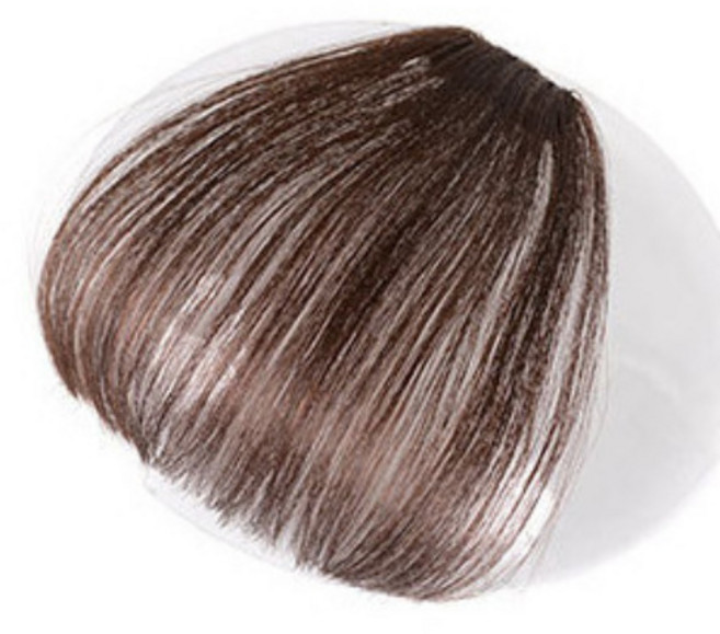 일월전빵 여신 앞머리 시스루뱅 풀뱅 부분가발 붙임머리 앞머리가발 인모가발 여성가발 B-W003, 1개, 일자뱅 다크브라운