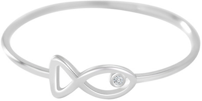 SL 행운 재물운 자식운 의미 있는 큐빅 물고기 반지