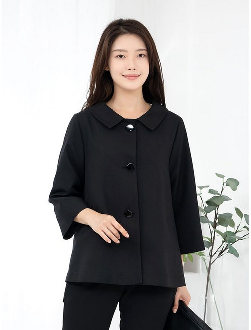 모슬린 엄마옷 스텐다드 카라 망토자켓 MQG126007 마담 미시 중년여성 빅사이즈 할머니옷 50대 60대 70대