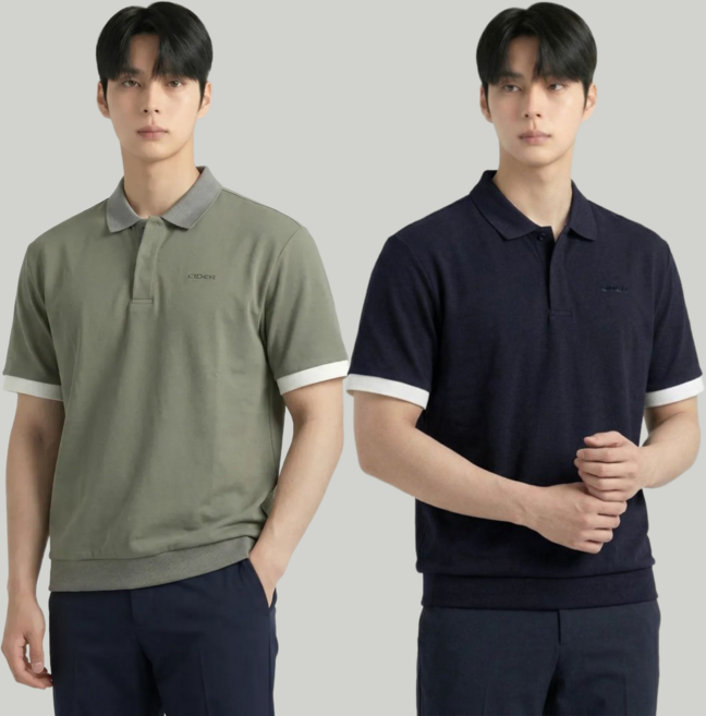 아이더 데오쿨 남성 반팔 카라티 오버핏 기능성 피케 셔츠