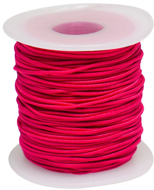 디어플레이스 탄성 고무줄 팔찌 염주 만들기, 1개, 07 딥핑크 45m_1.2mm