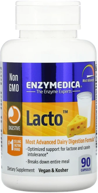 엔자이메디카 Lacto 모스트 어드벤스드 다이제스티브 포뮬라 캡슐 90정, 1개 - 쿠팡