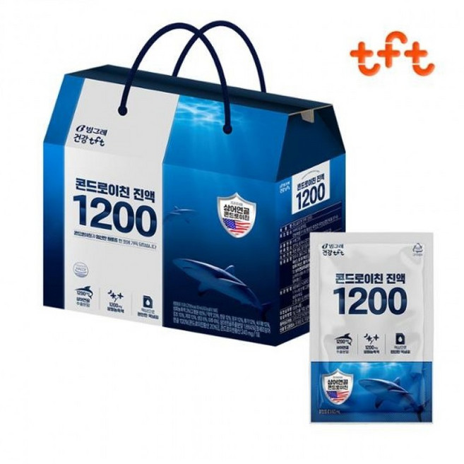 마시는 콘드로이친 진액 1200 청상어연골 60ml 18포 1박스 선물세트, 18개