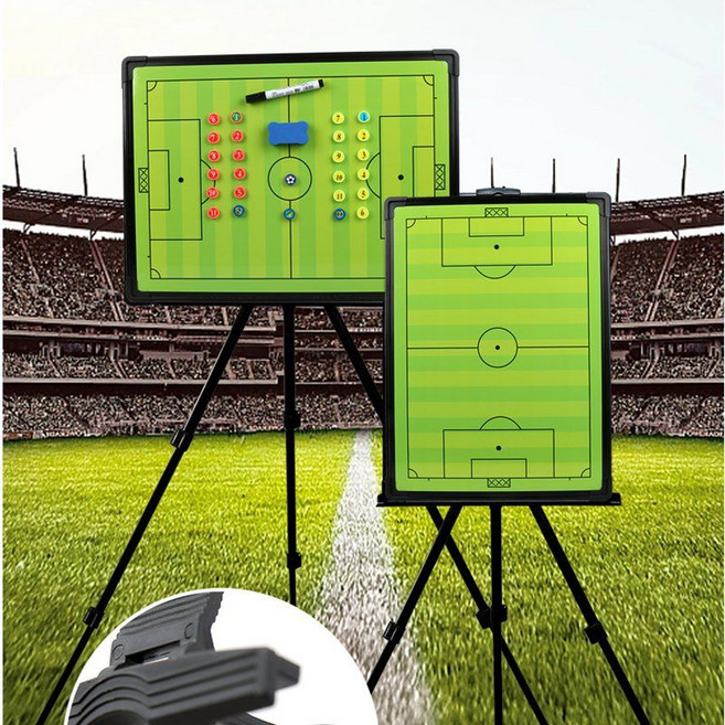 축구 마그넷 작전판 스탠드 자석 전술보드 휴대용 대형 화이트보드, 수납 가방 포함 브래킷 축구 전술 보드, 1개