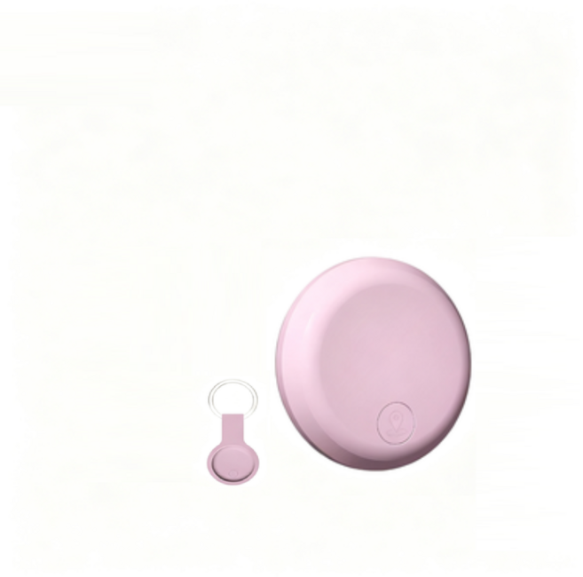 泉祥鑫 藍牙定位器 Find Tag 追蹤器 防丟器 適用於安卓與蘋果系統, 粉色【台灣芯片】+送皮套,安卓/蘋果通用版, 1個