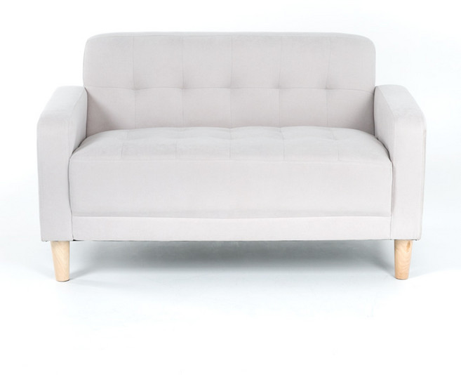 [한정수량 추가즉시할인] 에보니아 티아라 2인소파 (생활방수패브릭/PU가죽 선택), 패브릭 라이트그레이