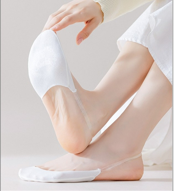 와이엔디샵 안보이고 안벗겨지는 논슬립 여성 앞꿈치 롱숏 덧신 하프삭스