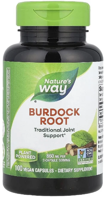 네이처스웨이 버독 루트 860mg 우엉 뿌리 추출물 Burdock Root 베지 100정, 1개 - 쿠팡