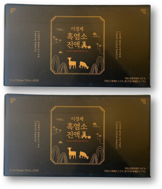 이경제 이경재 흑염소 진액 국내산 자연방목 흙염소 육골 진액 염소즙 아라키돈산, 2세트, 2.1L