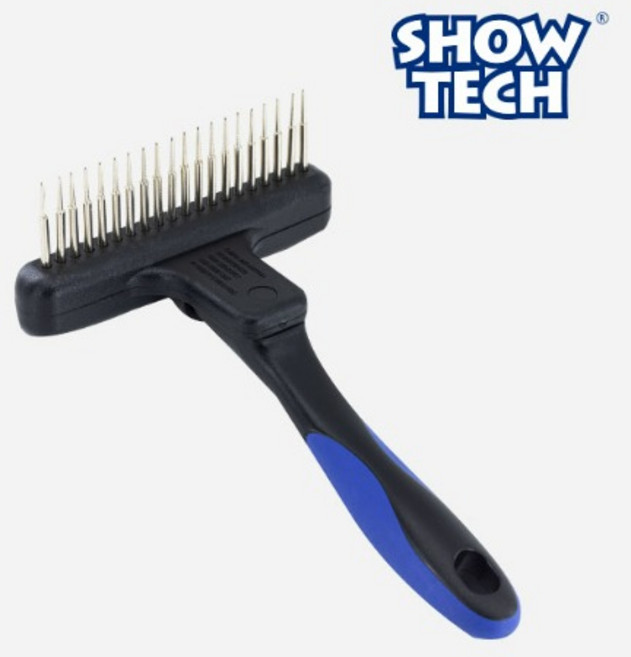 쇼테크 레이크 브러쉬 11cm 대형견 고양이 이중모 죽은털 털제거 털갈이 빗 27STE016, 1개