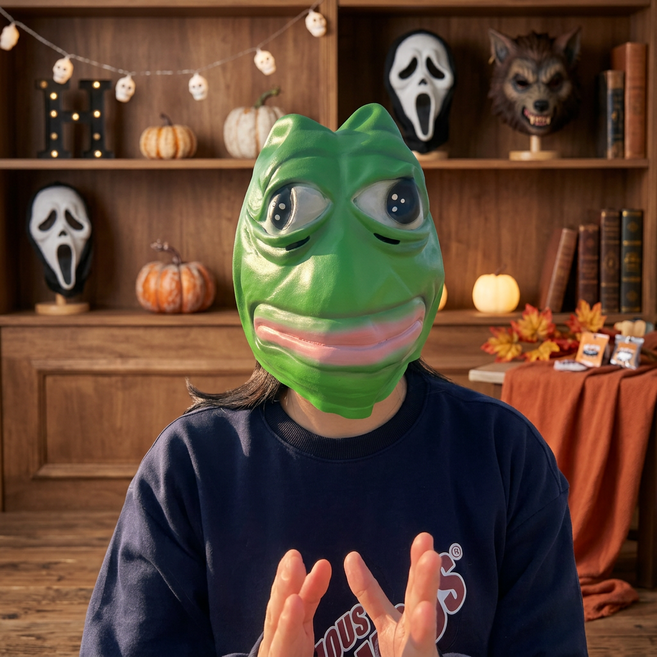 파티 동물 가면 웃긴선물 할로윈 마스크, 1개, 개구리