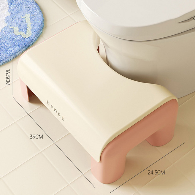 KDNC 가정용 두꺼운 미끄럼 방지 변기 발 받침대, 핑크