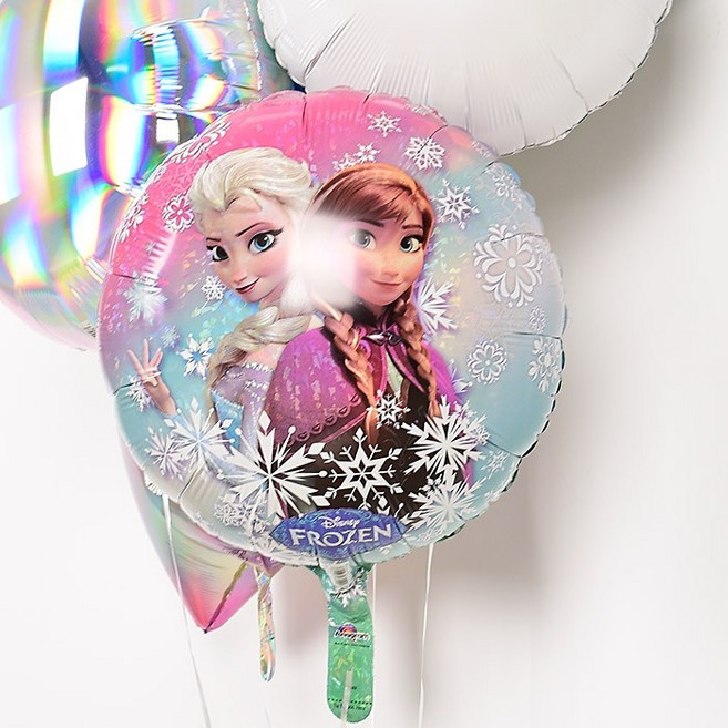 제이벌룬 겨울왕국 캐릭터 은박풍선, 18인치 라운드 프로즌
