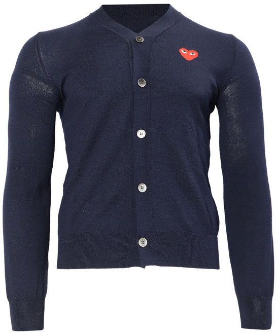 꼼 데 가르송 중고 하트 로고 가디건