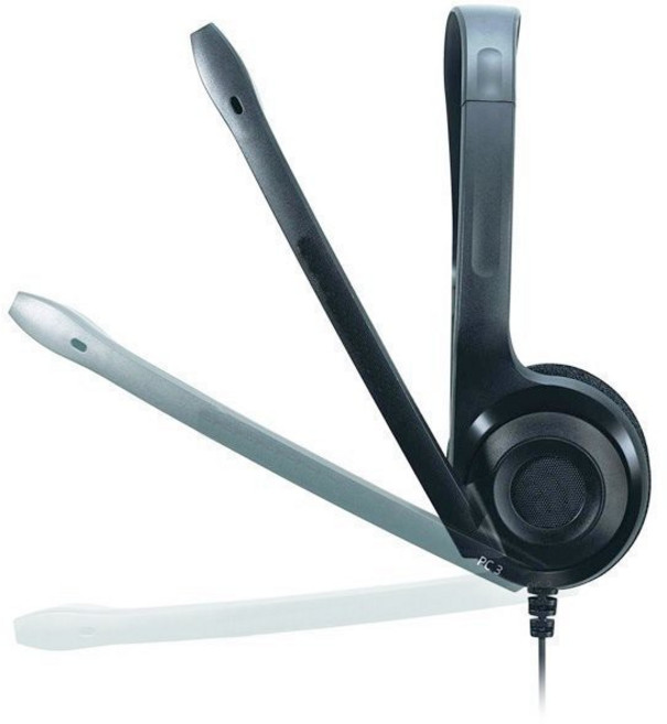 森海塞爾 Sennheiser PC3 耳麥 筆電電腦立體聲耳機麥克風 降噪頭戴式人體工學 副廠, 耳麥,不含轉接線, Black