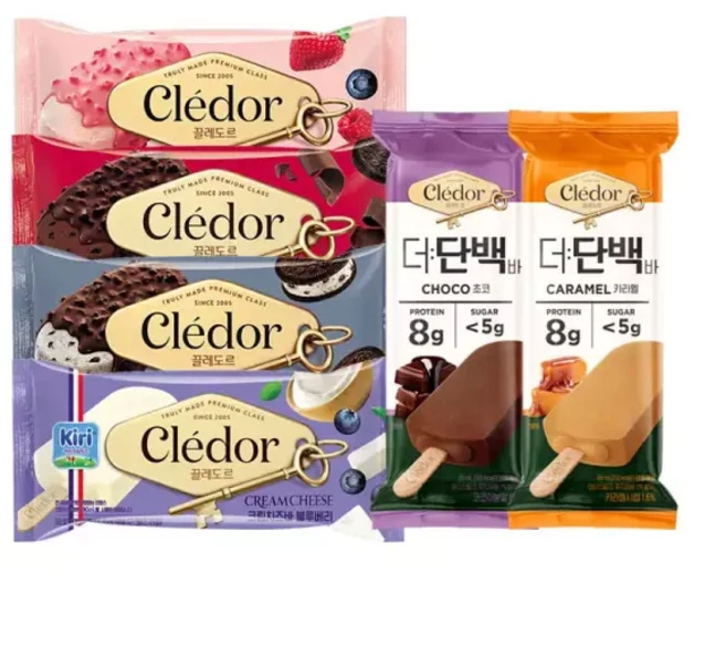 빙그레 끌레도르 바 더단백 바 아이스크림 초코 카라멜, 1개, 85L