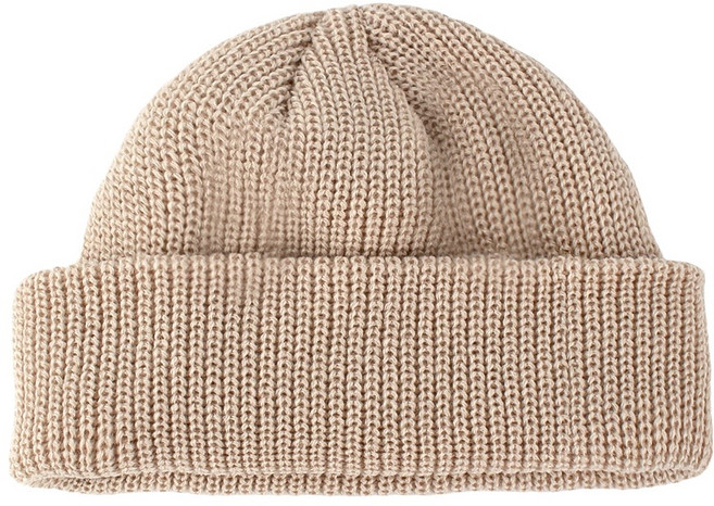 숏비니 비니 와치캡 니트 골무모자 베이지