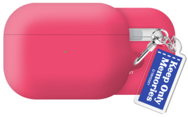 솔리드 라벨 프레쉬 에어팟프로2세대 하드 케이스 +아크릴 키링 세트, 히비스커스, AirPodsPro(2세대), 1개