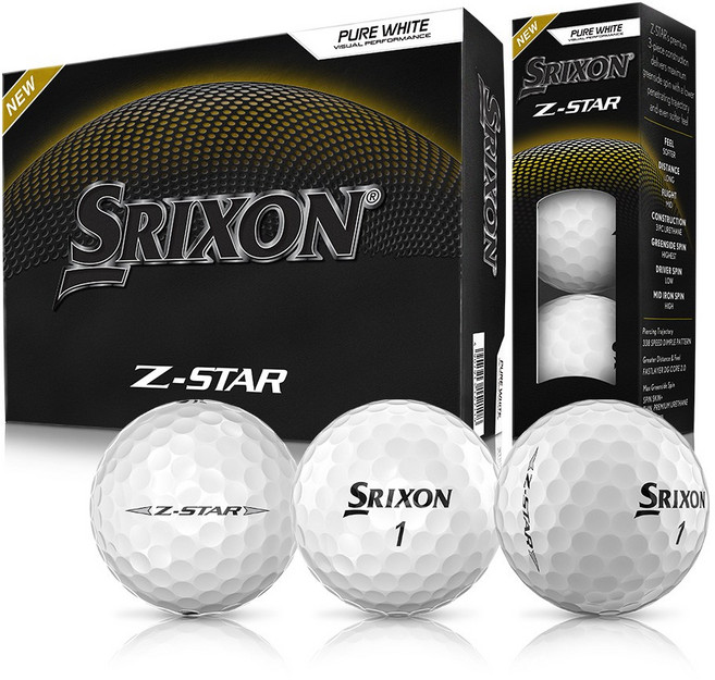스릭슨 골프공 3피스 Z-STAR9, 퓨어 화이트, 1개