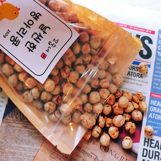 국내유일 딱딱하지 않은 워터에이징 구운 볶은 병아리콩 볶음 이집트콩 칙피, 1개, 250g