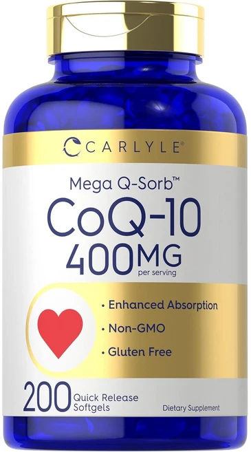 칼라일 CoQ-10 400mg 퀵 릴리즈 소프트젤, 1개, 200정 - 쿠팡