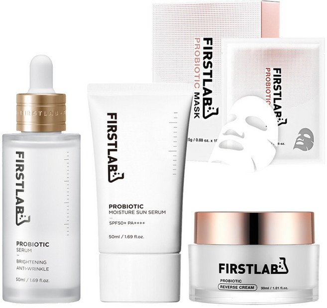 퍼스트랩 프로바이오틱 세럼 50ml+선세럼 50ml+리버스크림 30ml+마스크팩10p, 단품, 단품
