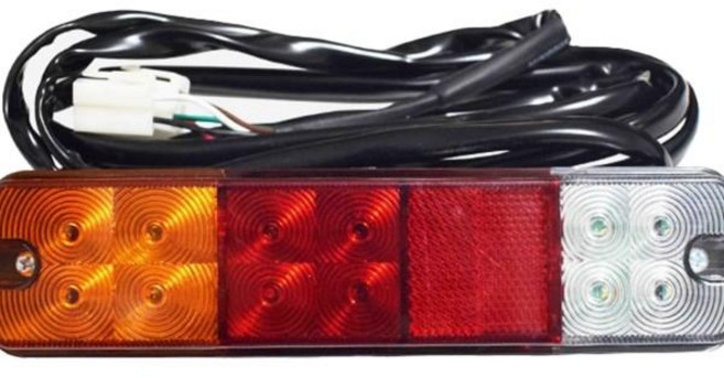 중장비 LED 화물차 미등 지게차 브레이크 트럭 후진등, 오른쪽 2.2m, 헤드라이트 조립품, 1개