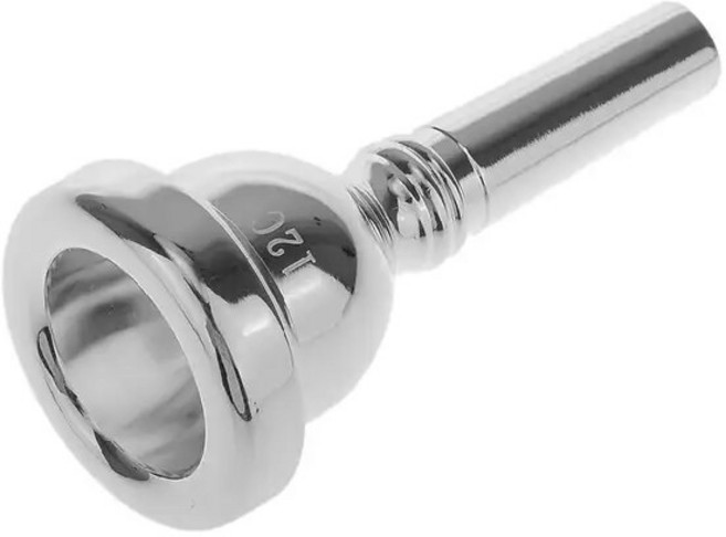 야마하 바흐 콘과 킹 C 12C 트럼본 마우스피스 메그 메탈, [02] Silver, 1개