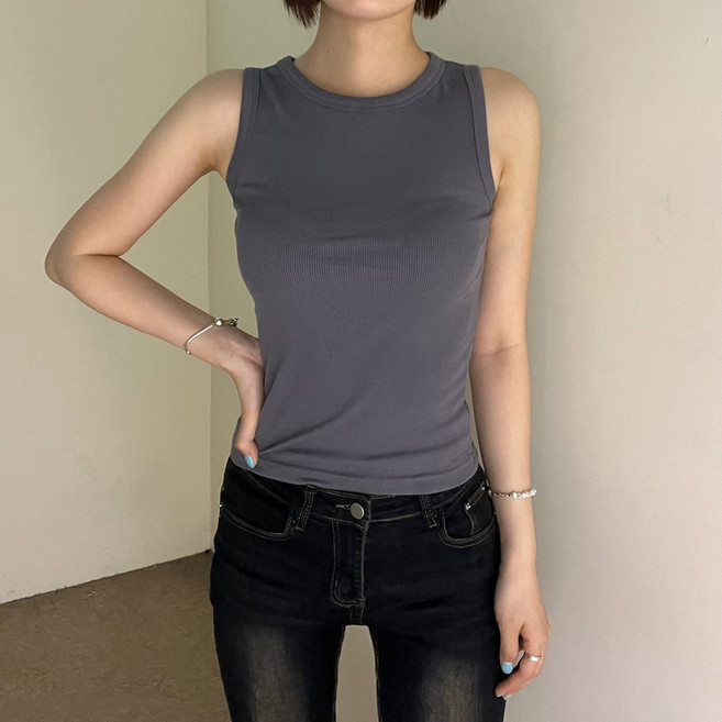 VANANA2 국내제작 골지 레이어드 나시