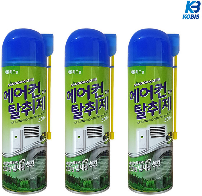 산도깨비 에어컨탈취제 300ml 가정용 차량용 공용 에어컨관리, 2개