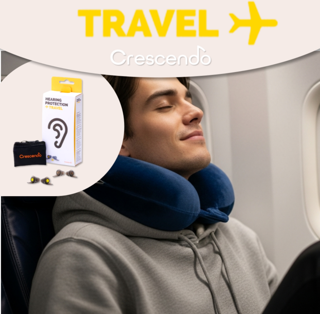 크레센도 이어플러그 트래블 비행기귀마개 기압조절 여행 소음방지귀마개, 크레센도 트래블(여행)