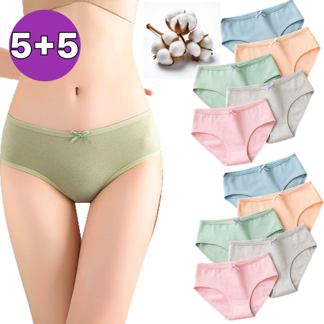 디소니 여성 팬티 순면 100% 안감 노라인 세트