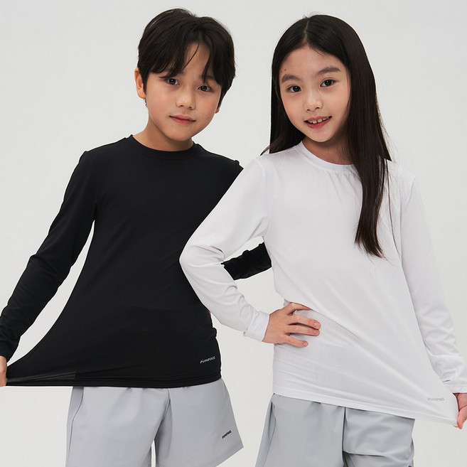 펌핑키즈 기능성 아동 긴팔 티셔츠 언더레이어 국내생산