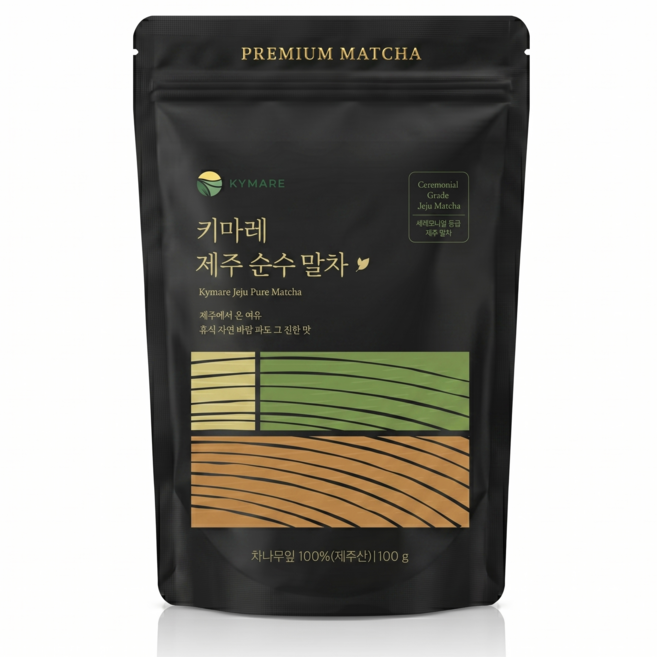 키마레 제주 순수 말차 100% 무설탕 가루 분말 라떼 베이킹, 1개, 1개입, 100g