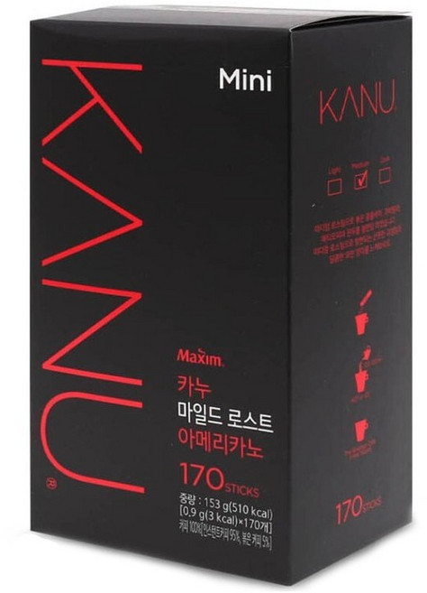 카누 콜롬비아 블렌드 마일드 로스트 아메리카노 원두커피믹스, 900mg, 170개입, 1개