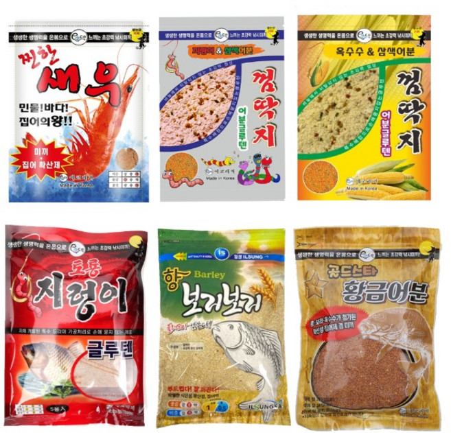 에코레져 떡밥 지렁이 껌딱지 황금어분 떡밥모음, 옥수수껌딱지