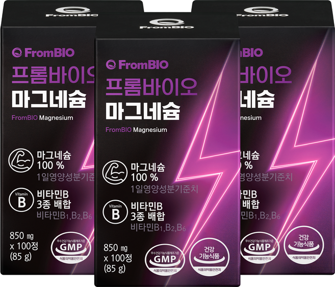 프롬바이오 마그네슘, 100정, 3개