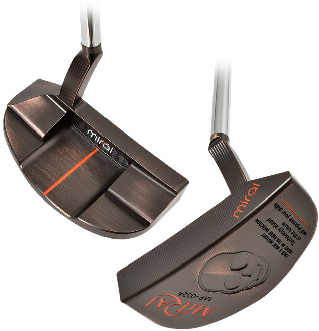 미라이 골프 스테빌라이저 반달형 퍼터 MP-0024 황동 카본샤프트 CNC밀링퍼터, 34인치