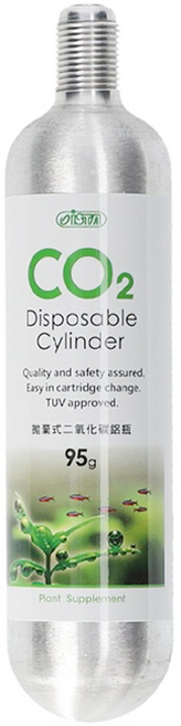이스타 CO2 95g 리필 봄베 수조 어항 수초 관리 고압 이탄 이산화탄소 공급 확산기 교체용, 1개