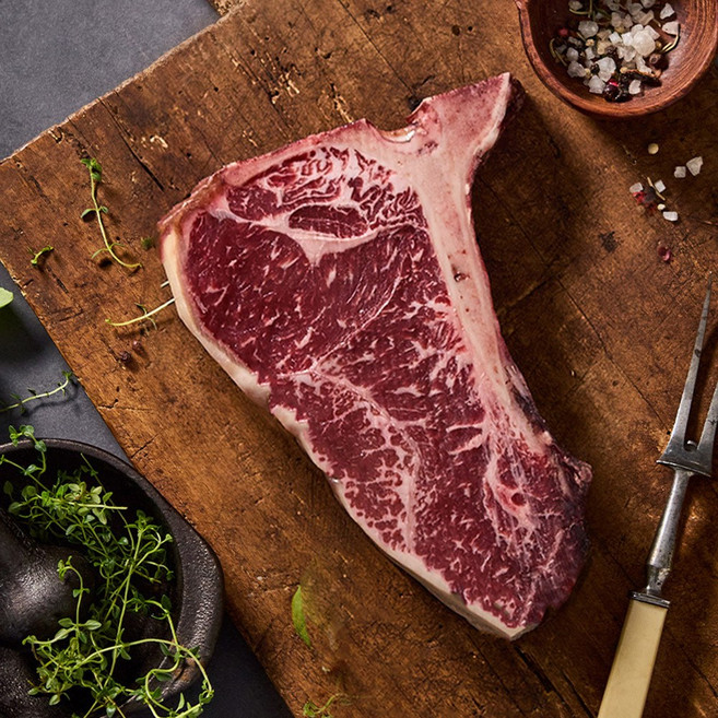 예담우 한우 프리미엄 드라이에이징 캠핑 엘본 스테이크 구이용 300g, 1개