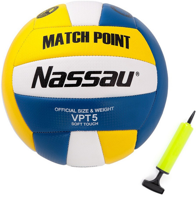 낫소 배구공 매치포인트 5호 +투센 볼펌프, 옐로우블루, 1개