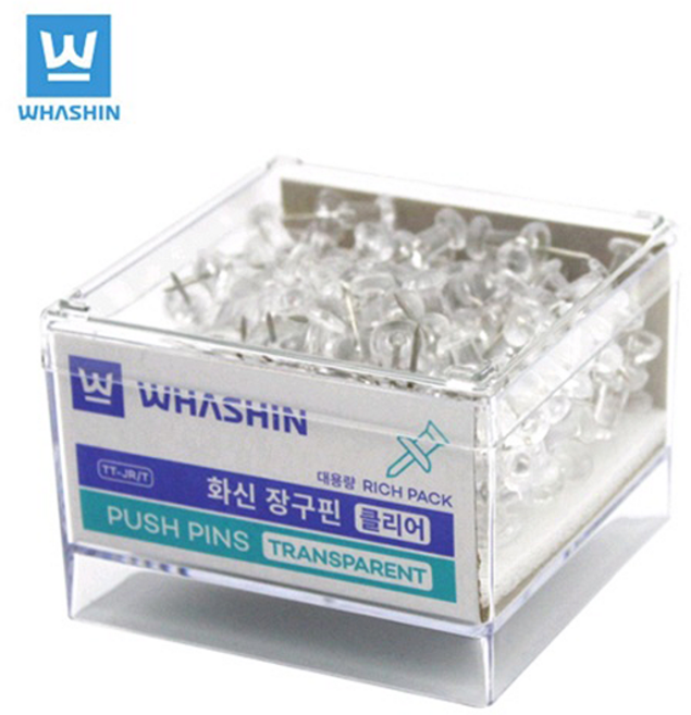 화신 리치 투명장구핀 대용량 장구모양 압정 압핀 침핀