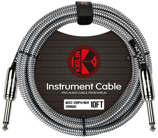 Kirlin 기타케이블 악기 3m 잭선 IWCC-201PN BKA, 단품