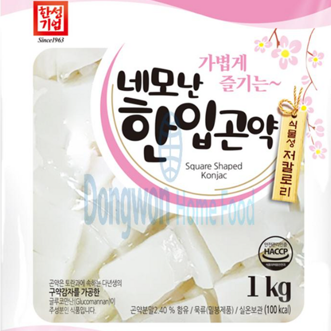 한성 네모난 한입곤약, 1개, 단품, 1kg