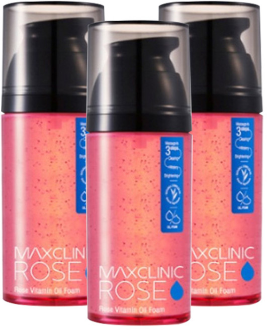 맥스클리닉 로즈 비타민 오일 폼 클렌징, 110g, 3개