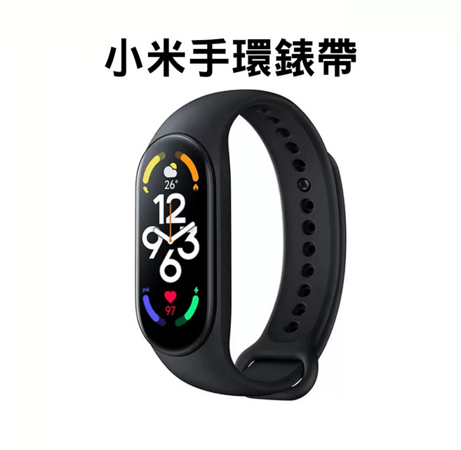 貝占 矽膠運動錶帶, 午夜藍,小米手環7/6/5 通用, 1個