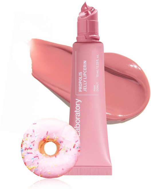 CNP 프로폴리스 젤리 틴티드 립세린™ - 02 핑크 도넛 마누카 꿀 + 히알루론산이 함유된 수분 립밤 & 글로스 스타킹 스터퍼 여성용 선물 0.3 플로즈., 2 Pink Donut